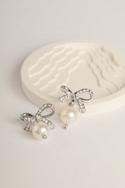 Heliophilia Silver Pendientes de Metal Plateados